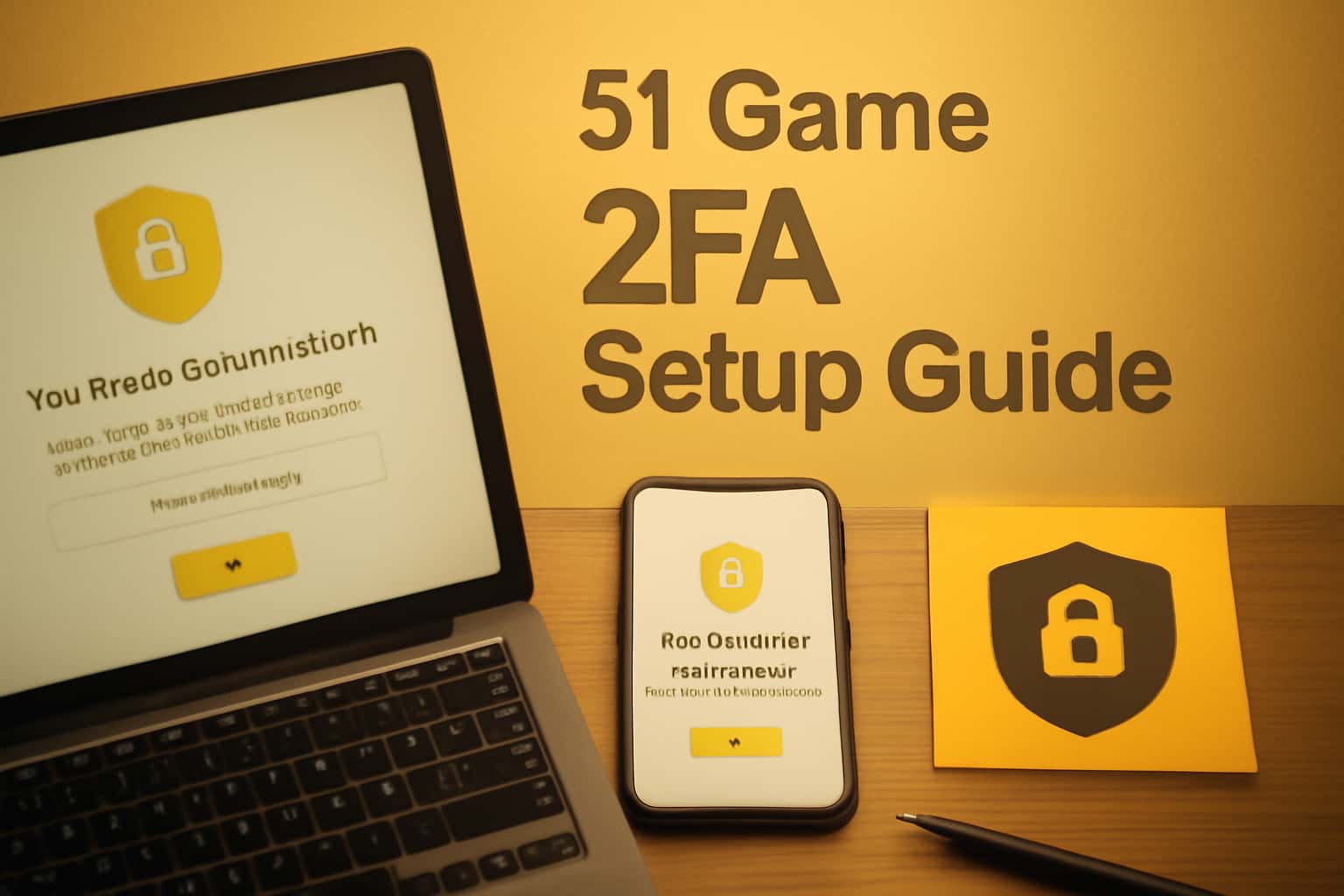 A secure digital environment showcasing 51 Game 2FA setup process.