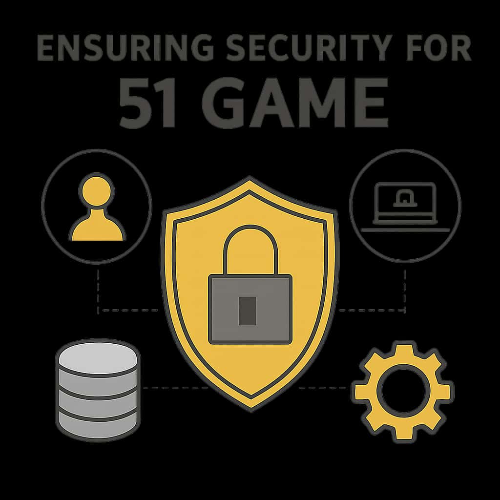 An educational diagram illustrating the account security processes for 51 Game.