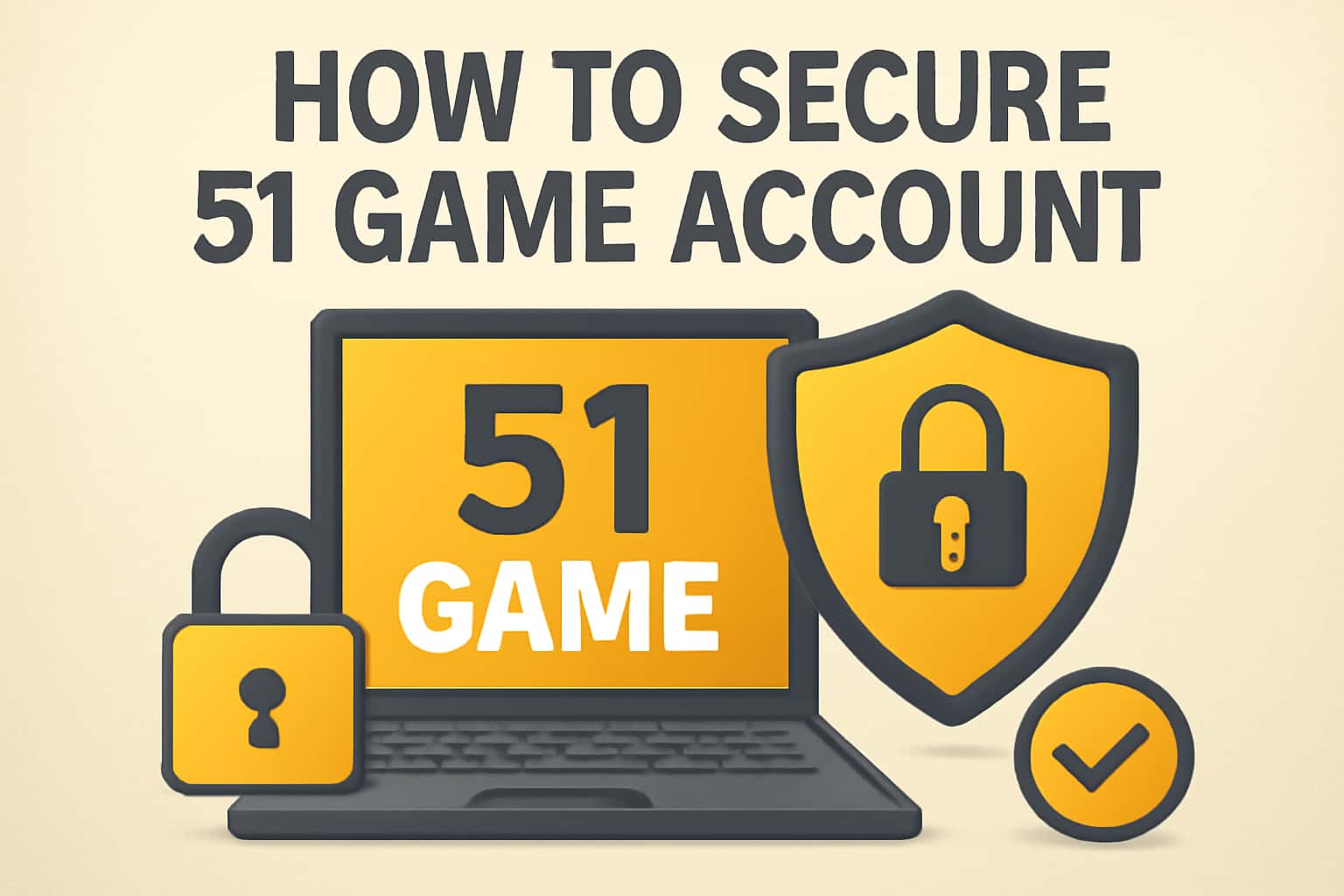 Visual representation of securing a 51 Game account with informative elements.