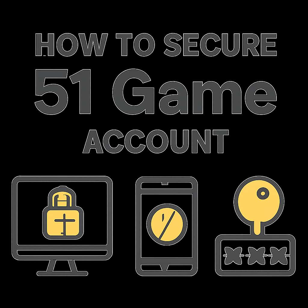 Infographic explaining account security measures for 51 Game users.
