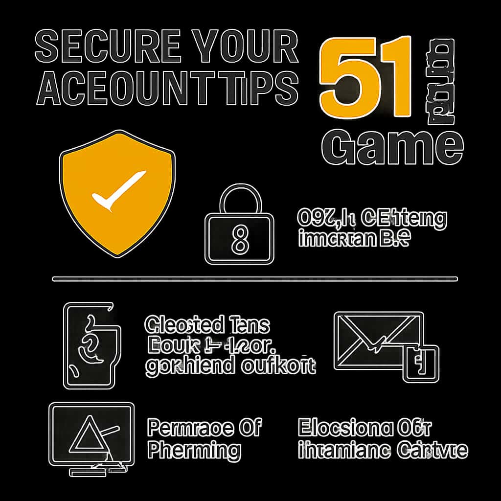 An educational diagram illustrating key components of account security for 51 Game.